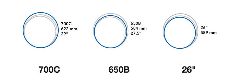 700c bike wheel size chart